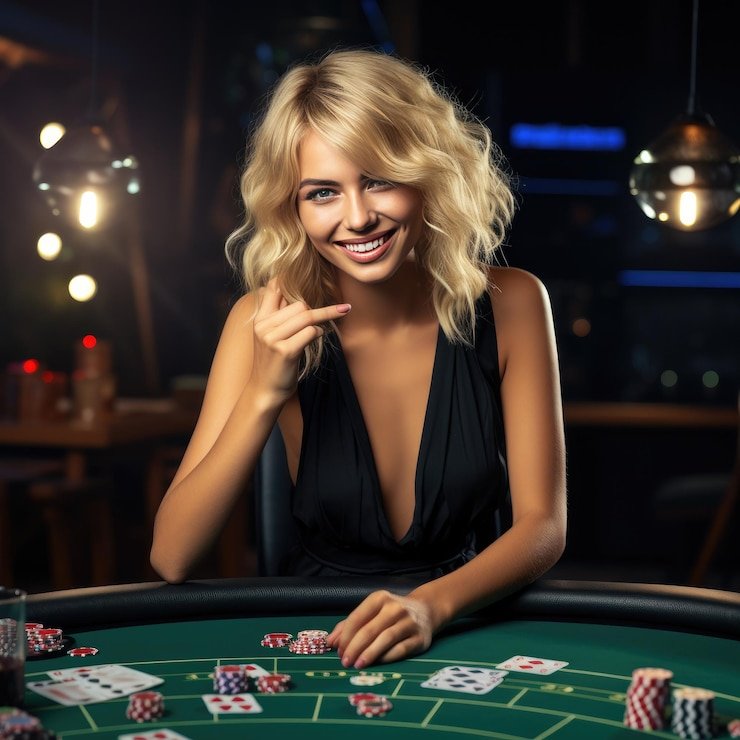 Pemain Teen Patti sedang membuat keputusan taruhan di meja live